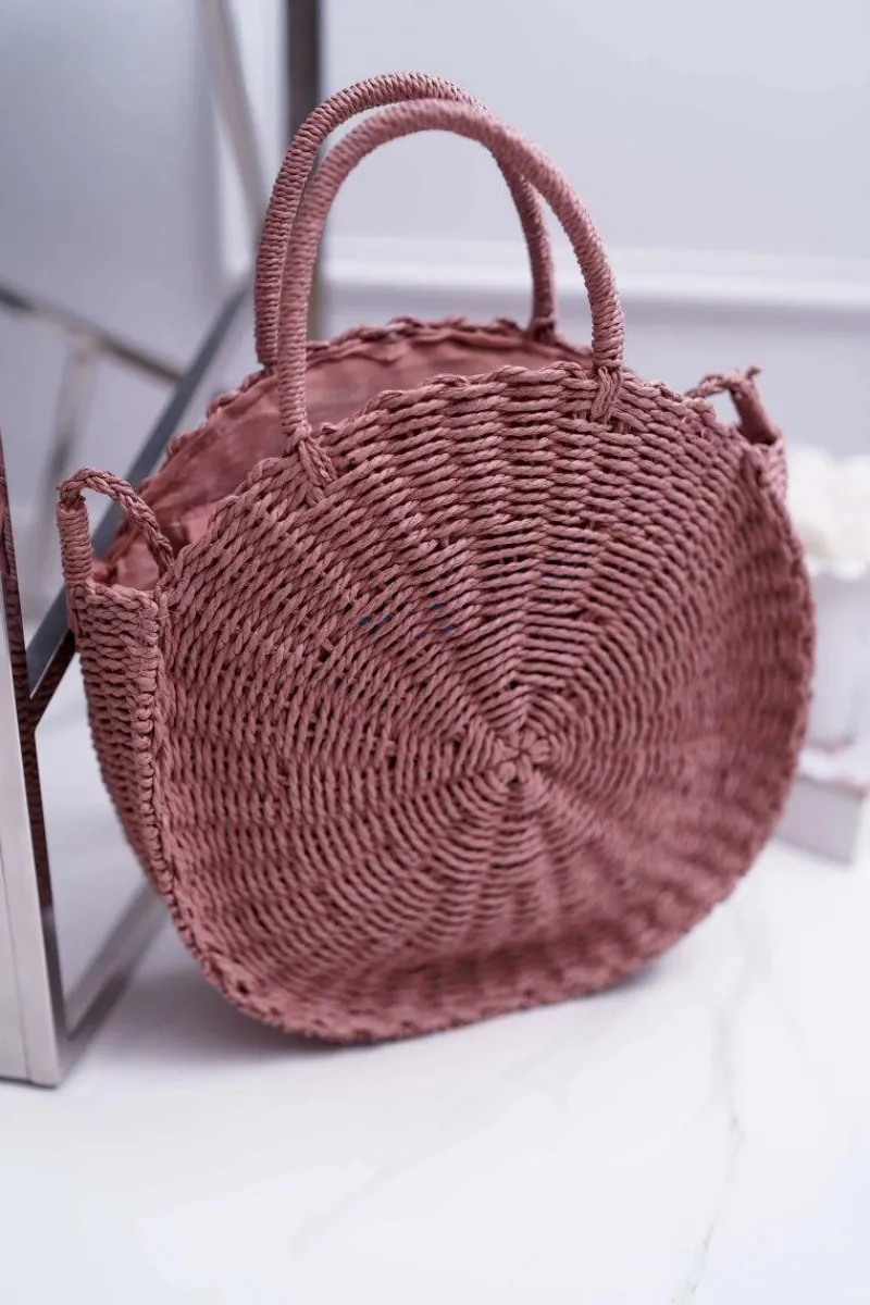 Torebka Pleciona Octario Różowa Torebki Klasyczne