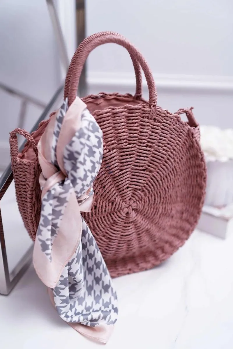 Torebka Pleciona Octario Różowa Torebki Klasyczne