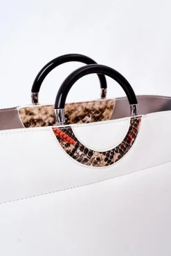 Discount Torebka Shopper Do Ręki K3520 Biała Torebki Nobo|Torebki Klasyczne