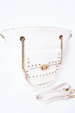 Torebki Nobo|Torebki Klasyczne>Nobo Torebka Shopper Na Ramię K4080 Biała