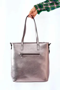Best Torebka Shopper L0820 Srebrna Torebki Nobo|Torebki Klasyczne