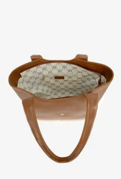 Online Torebka Shopperka Z Klamrą BAG6010-017 Jasnobrązowa Torebki Nobo|Torebki Klasyczne