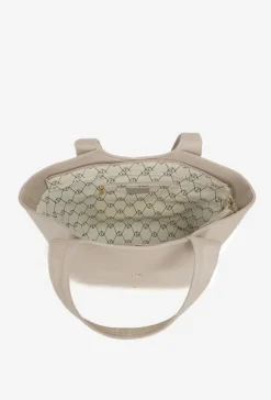 Hot Nobo Torebka Shopperka Z Klamrą BAG6010-015 Jasnobeżowa Beżowy