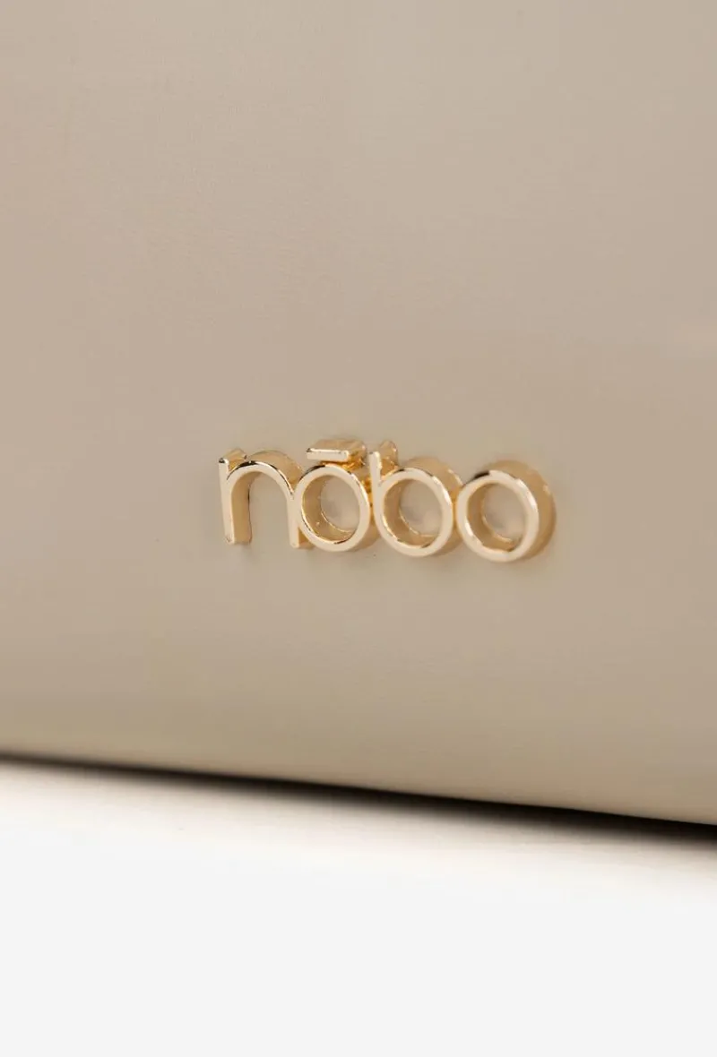 Hot Nobo Torebka Shopperka Z Klamrą BAG6010-015 Jasnobeżowa Beżowy