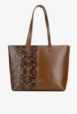 New Nobo Torebka Shopperka Zwierzęcy Wzór BAG5740-M17 Brązowa Brązowy