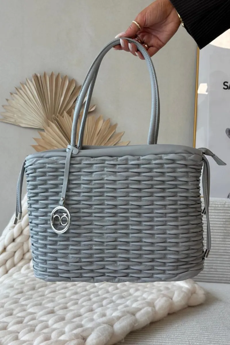 Online Nobo Torebka Typu Shopper BAG5940-M19 Szara Szary