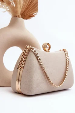 Torebki Kuferki|Kopertówki></noscript>Boto Torebka Wizytowa Kopertówka Nadrei Beżowa