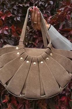 Torebki Klasyczne>Boto Torebka Z Naturalnego Zamszu Beżowa Tialine Beżowy