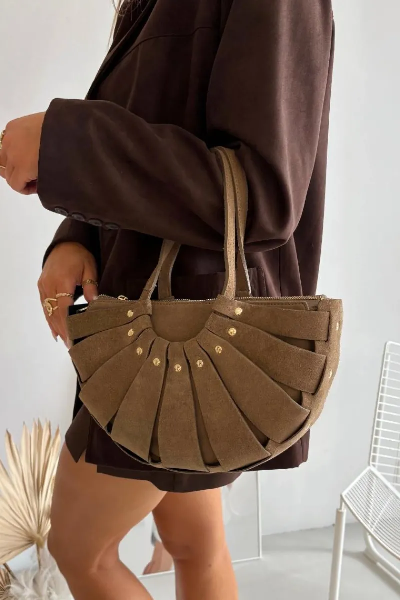 Torebki Klasyczne>Boto Torebka Z Naturalnego Zamszu Beżowa Tialine Beżowy