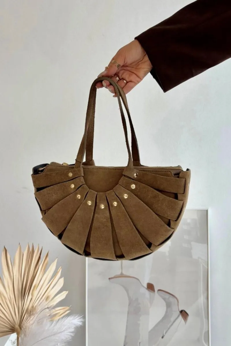 Torebki Klasyczne>Boto Torebka Z Naturalnego Zamszu Beżowa Tialine Beżowy