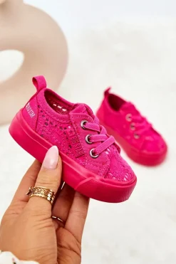 Dziewczęce>Big Star Shoes Trampki Ażurowe Big Star JJ374015 Różowe