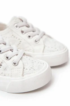 Outlet Trampki Ażurowe Big Star JJ374134 Białe Dzieci Dziewczęce
