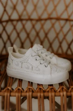 Outlet Trampki Ażurowe Big Star JJ374134 Białe Dzieci Dziewczęce