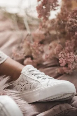 Outlet Trampki Ażurowe Big Star JJ374134 Białe Dzieci Dziewczęce