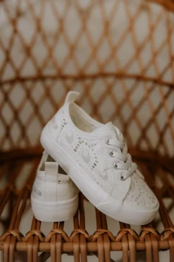 Outlet Trampki Ażurowe Big Star JJ374134 Białe Dzieci Dziewczęce