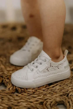 Outlet Trampki Ażurowe Big Star JJ374134 Białe Dzieci Dziewczęce