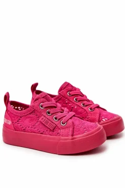 Sale Big Star Shoes Trampki Ażurowe Big Star JJ374131 Różowe