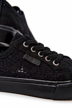 Best Big Star Shoes Trampki Ażurowe Big Star JJ374011 Czarne Czarny