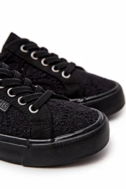 Best Big Star Shoes Trampki Ażurowe Big Star JJ374011 Czarne Czarny
