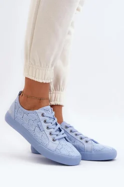 Outlet Big Star Shoes Trampki Ażurowe BIG STAR JJ274061 Niebieskie