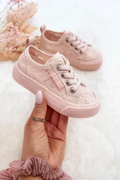 Sale Big Star Shoes Trampki Ażurowe Big Star JJ374130 Nude