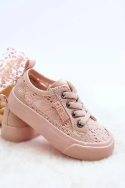 Sale Big Star Shoes Trampki Ażurowe Big Star JJ374130 Nude