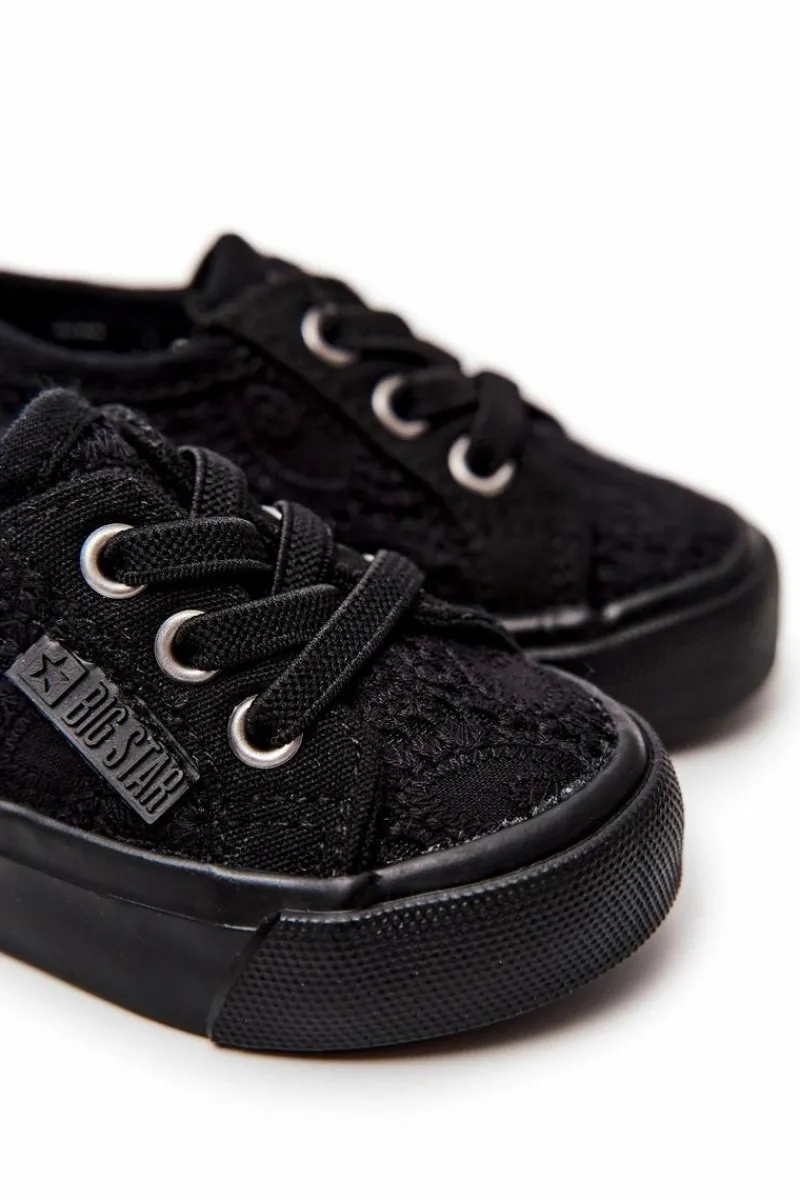 Best Big Star Shoes Trampki Ażurowe Big Star JJ374019 Czarne