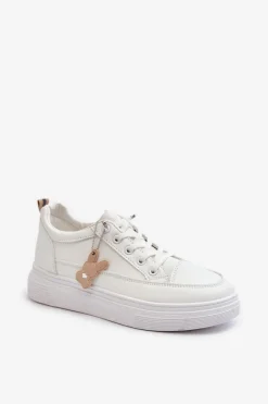 Discount Trampki Buty Sportowe Damskie Na Platformie Z Ozdobą Białe Vinceza 13613 Damskie Sneakersy Damskie