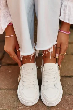 Discount Trampki Buty Sportowe Damskie Na Platformie Z Ozdobą Białe Vinceza 13613 Damskie Sneakersy Damskie