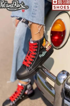 Discount Trampki damskie - 30. Pol 'and'Rock x Big Star OO274A701 Męskie Trampki Męskie Big Star|Trampki Wysokie