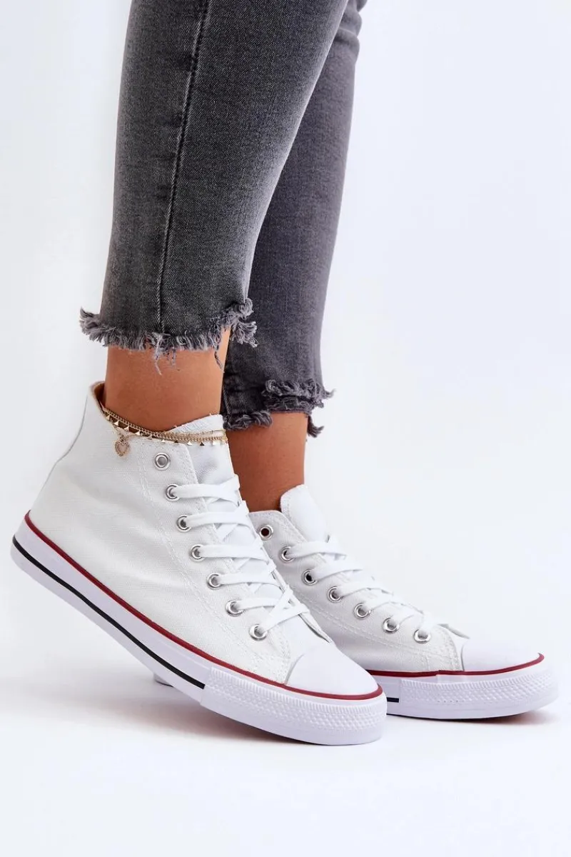 Sale Boto Trampki Damskie Białe Socerio Biały