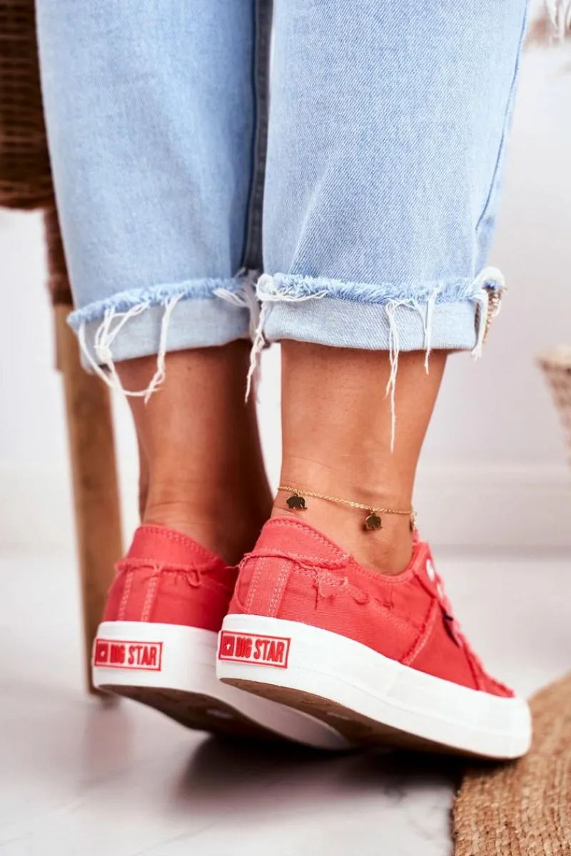 Big Star Shoes Trampki Damskie Big Star Czerwone DD274449