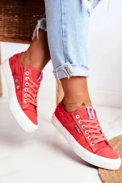 Big Star Shoes Trampki Damskie Big Star Czerwone DD274449