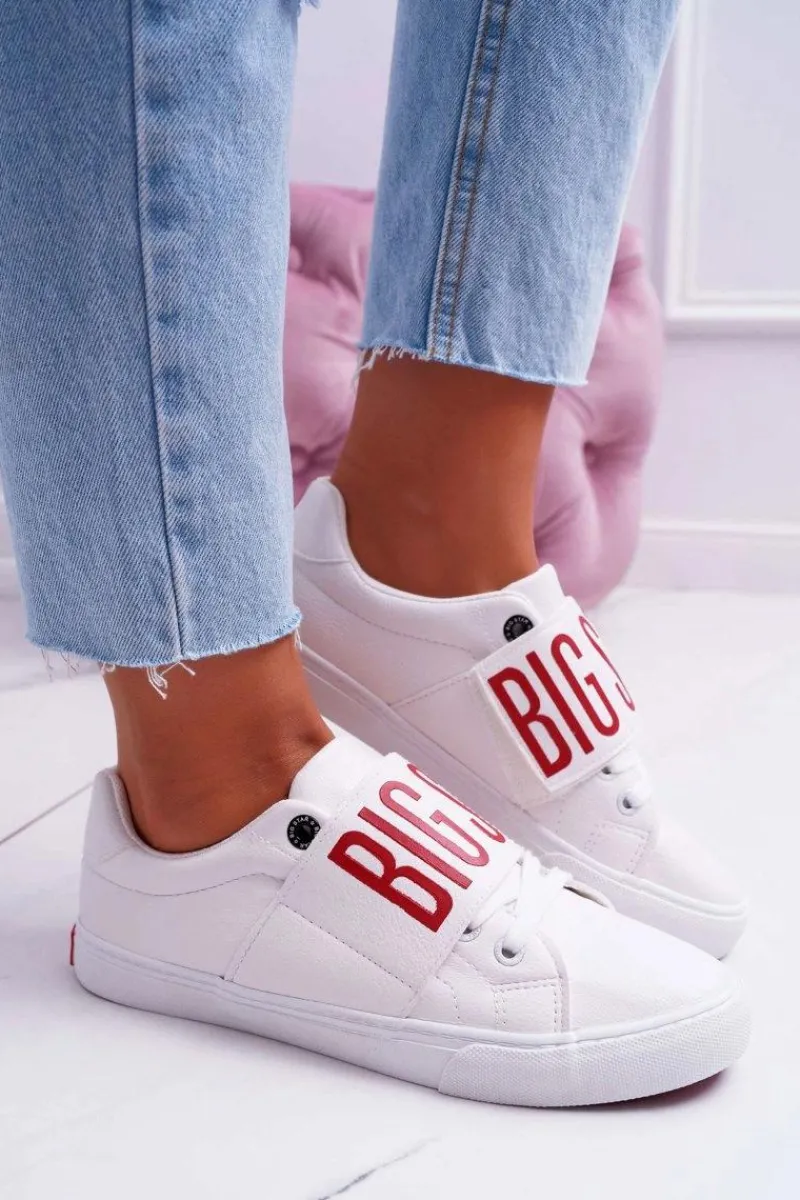 Trampki Damskie Big Star|Trampki Damskie Niskie>Big Star Shoes Trampki Damskie Big Star Białe EE274039