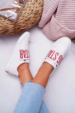 Trampki Damskie Big Star|Trampki Damskie Niskie>Big Star Shoes Trampki Damskie Big Star Białe EE274039