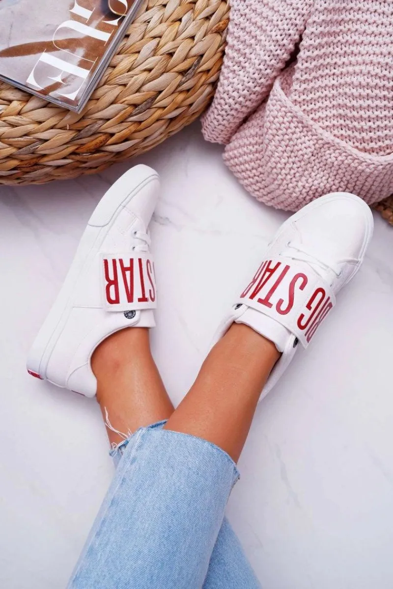 Trampki Damskie Big Star|Trampki Damskie Niskie>Big Star Shoes Trampki Damskie Big Star Białe EE274039