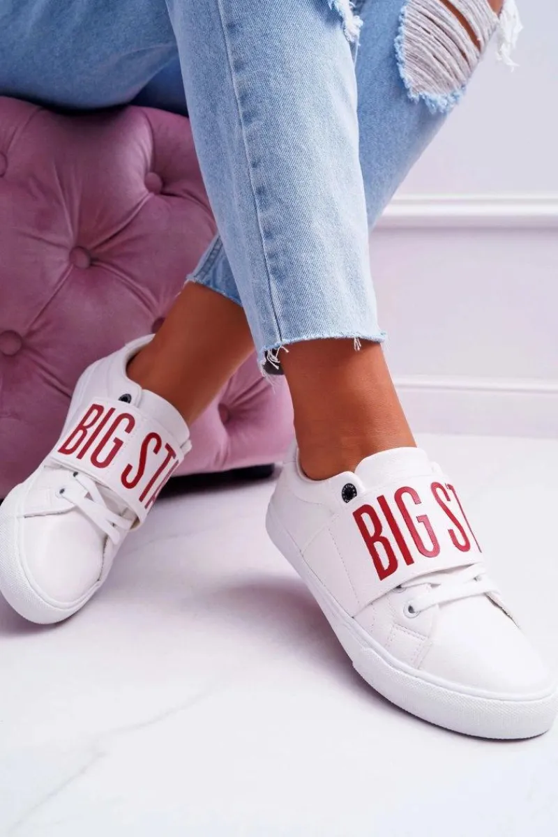 Trampki Damskie Big Star|Trampki Damskie Niskie>Big Star Shoes Trampki Damskie Big Star Białe EE274039