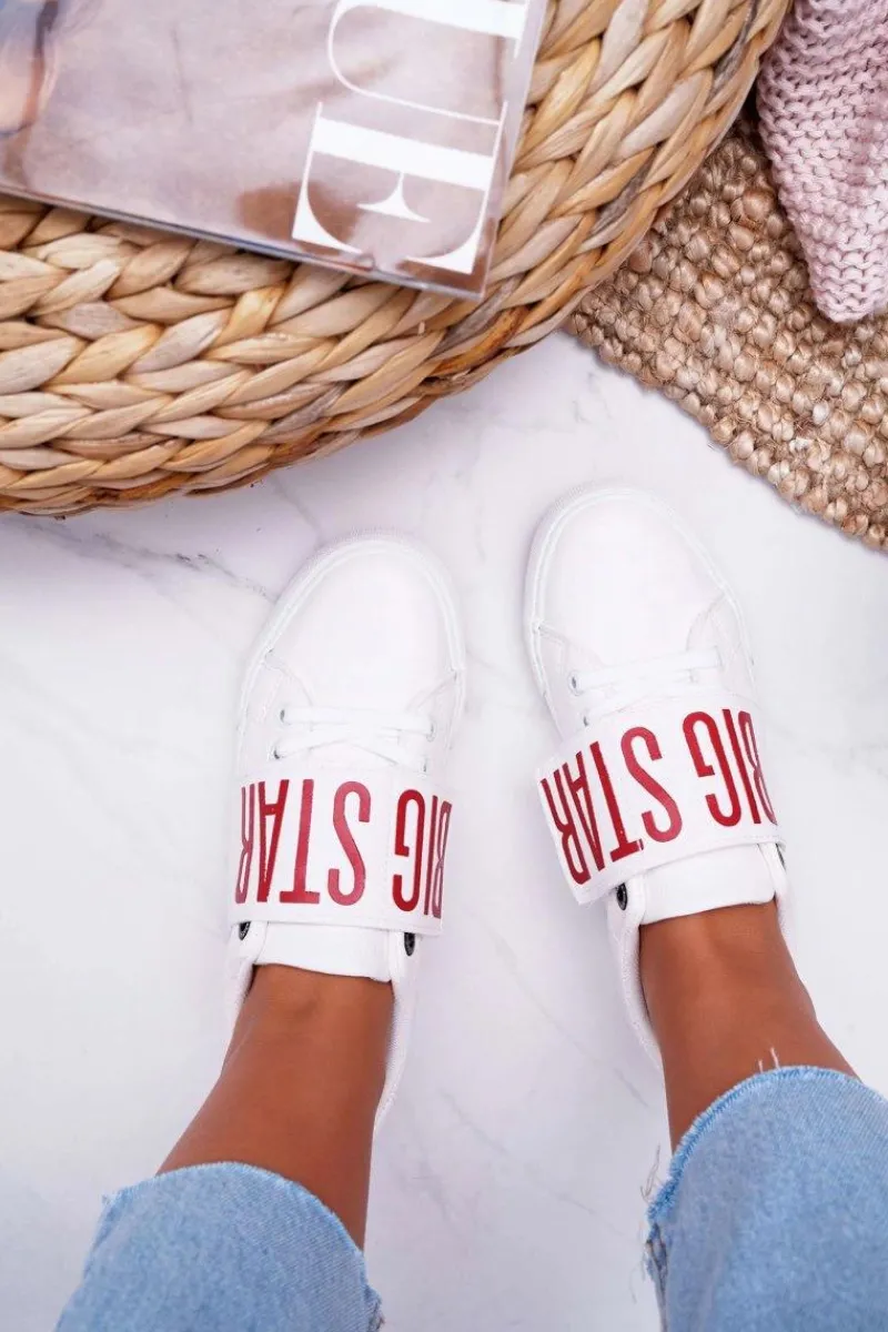 Trampki Damskie Big Star|Trampki Damskie Niskie>Big Star Shoes Trampki Damskie Big Star Białe EE274039