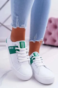 Hot Trampki Damskie Big Star Białe EE274336 Damskie Trampki Damskie Big Star|Trampki Damskie Niskie