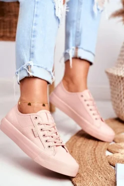 Clearance Big Star Shoes Trampki Damskie Big Star Różowe GG274103