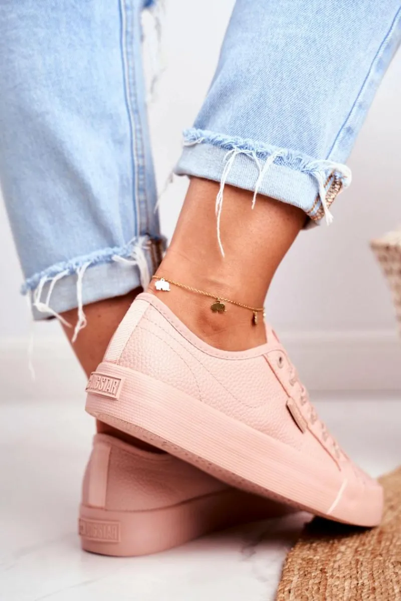 Clearance Big Star Shoes Trampki Damskie Big Star Różowe GG274103