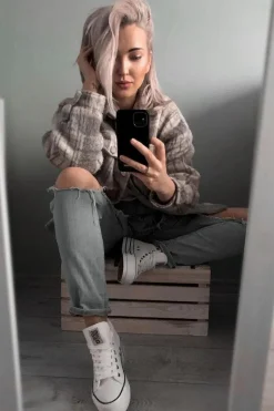 Clearance Big Star Shoes Trampki Damskie Big Star Białe GG274013 Biały