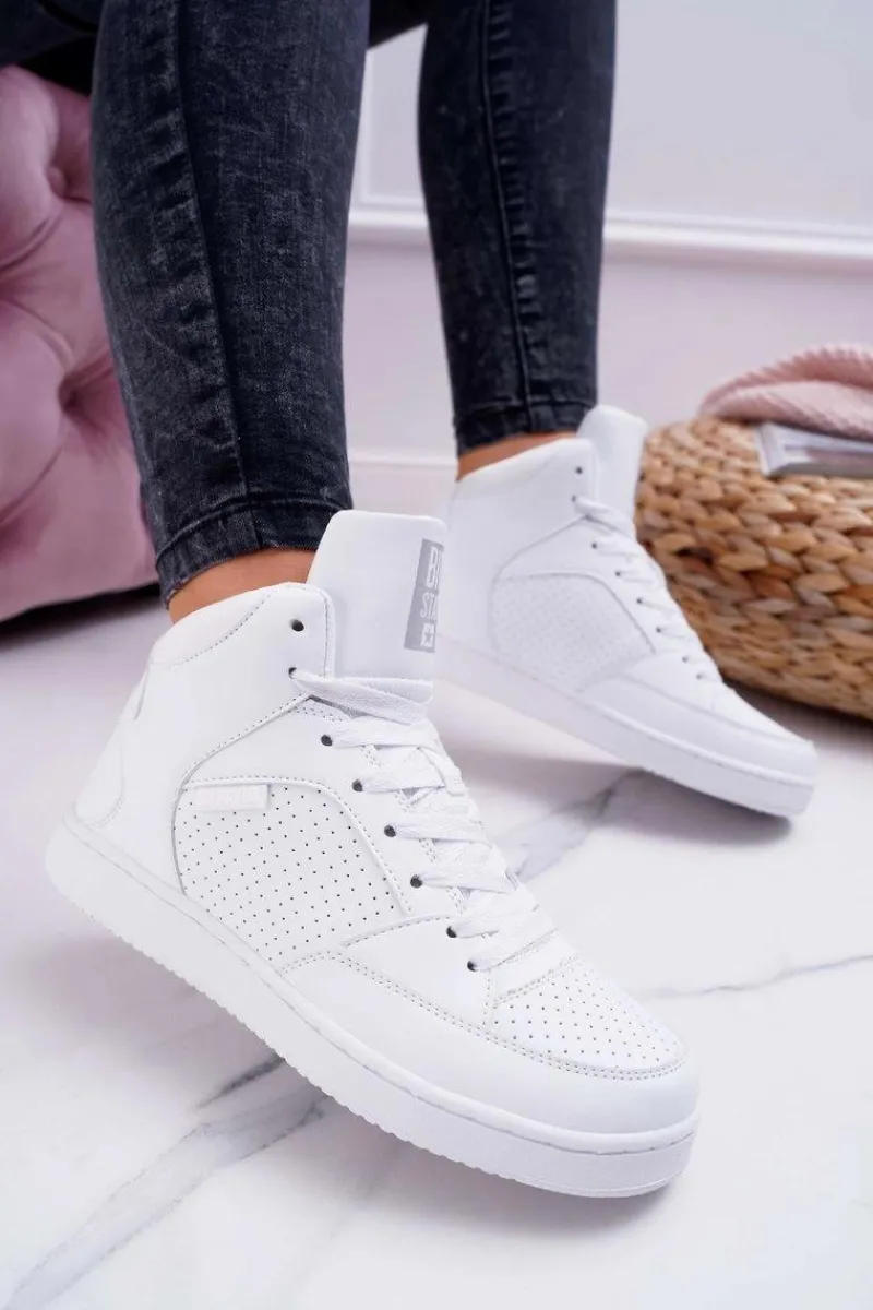 Clearance Trampki Damskie Big Star Wysokie Białe EE274210 Damskie Trampki Damskie Big Star|Trampki Damskie Wysokie