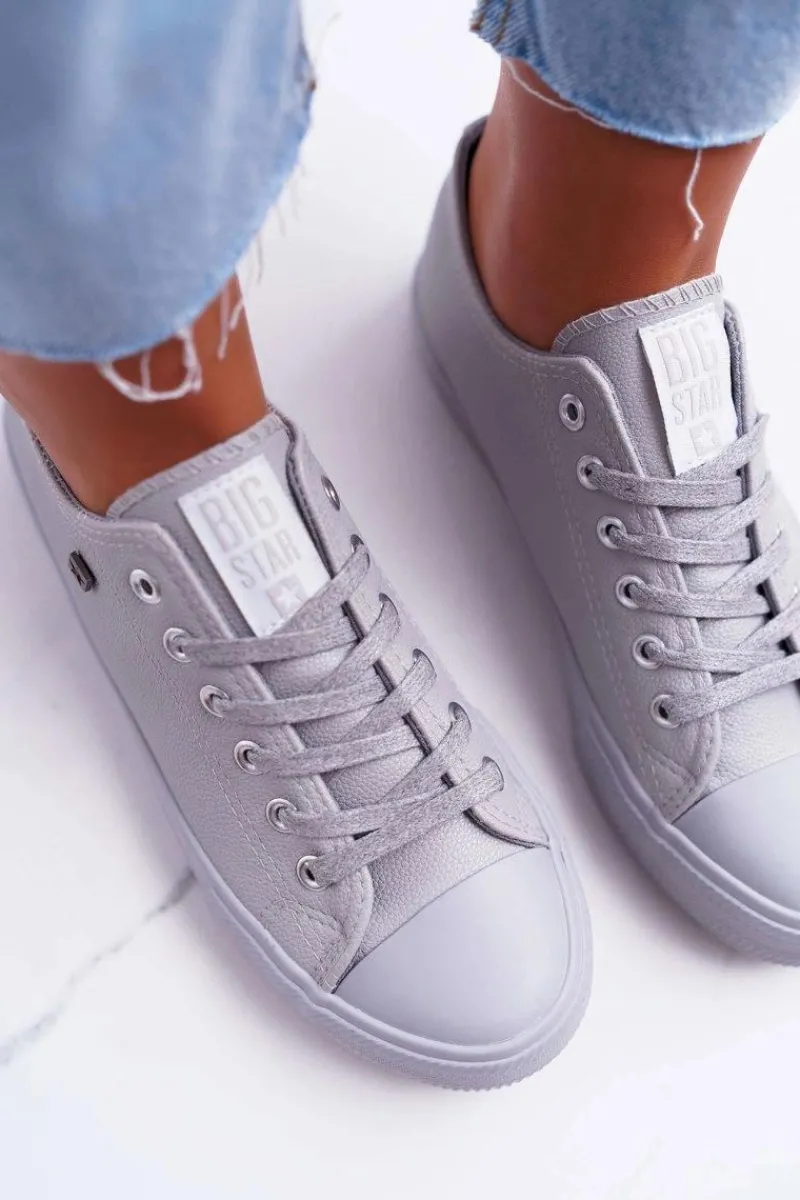 Trampki Damskie Big Star|Trampki Damskie Niskie>Big Star Shoes Trampki Damskie Big Star Jasnoszare EE274394