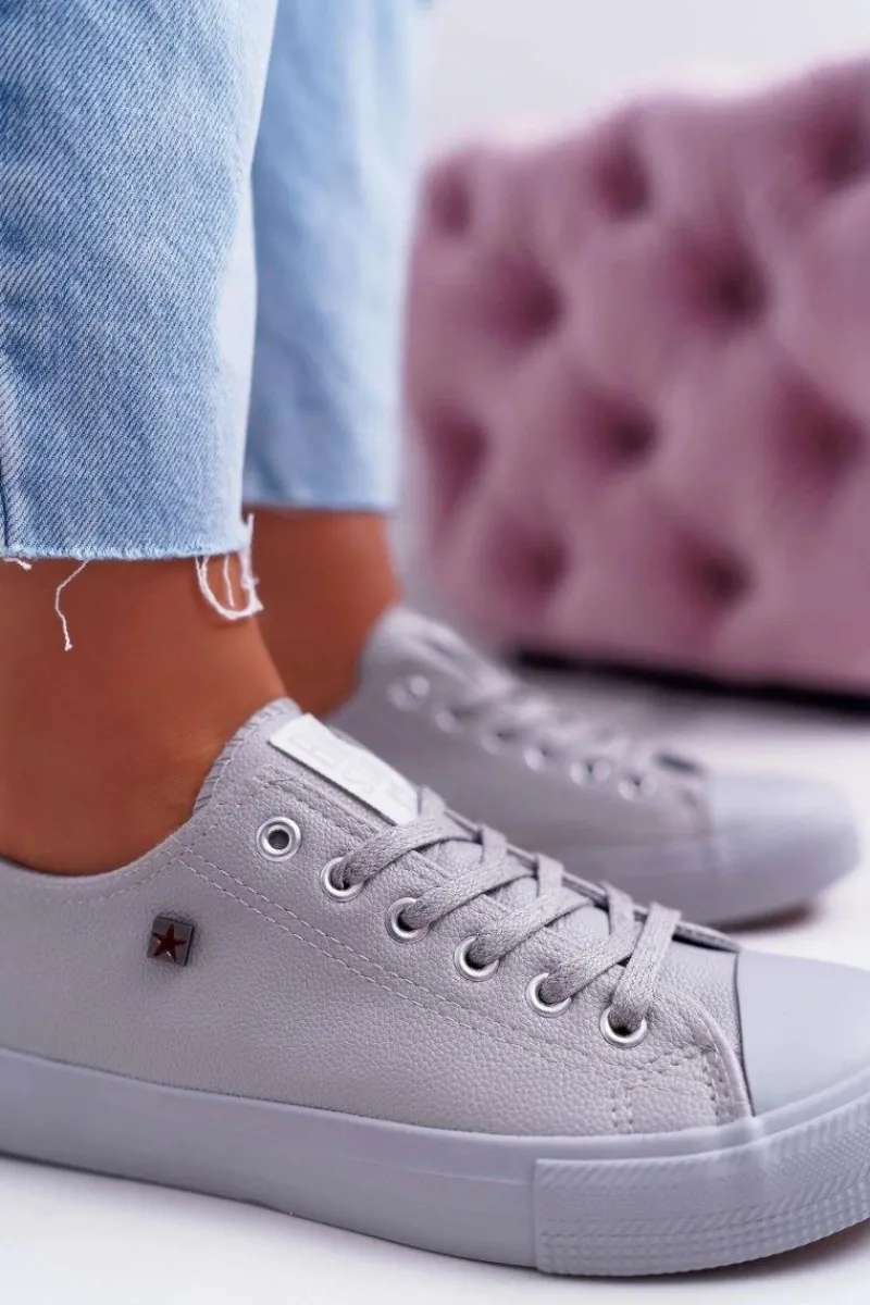 Trampki Damskie Big Star|Trampki Damskie Niskie>Big Star Shoes Trampki Damskie Big Star Jasnoszare EE274394