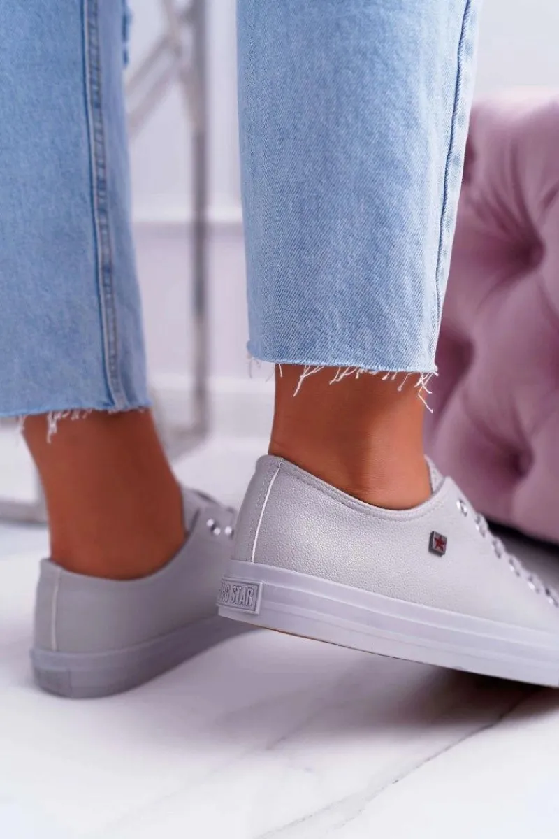 Trampki Damskie Big Star|Trampki Damskie Niskie>Big Star Shoes Trampki Damskie Big Star Jasnoszare EE274394