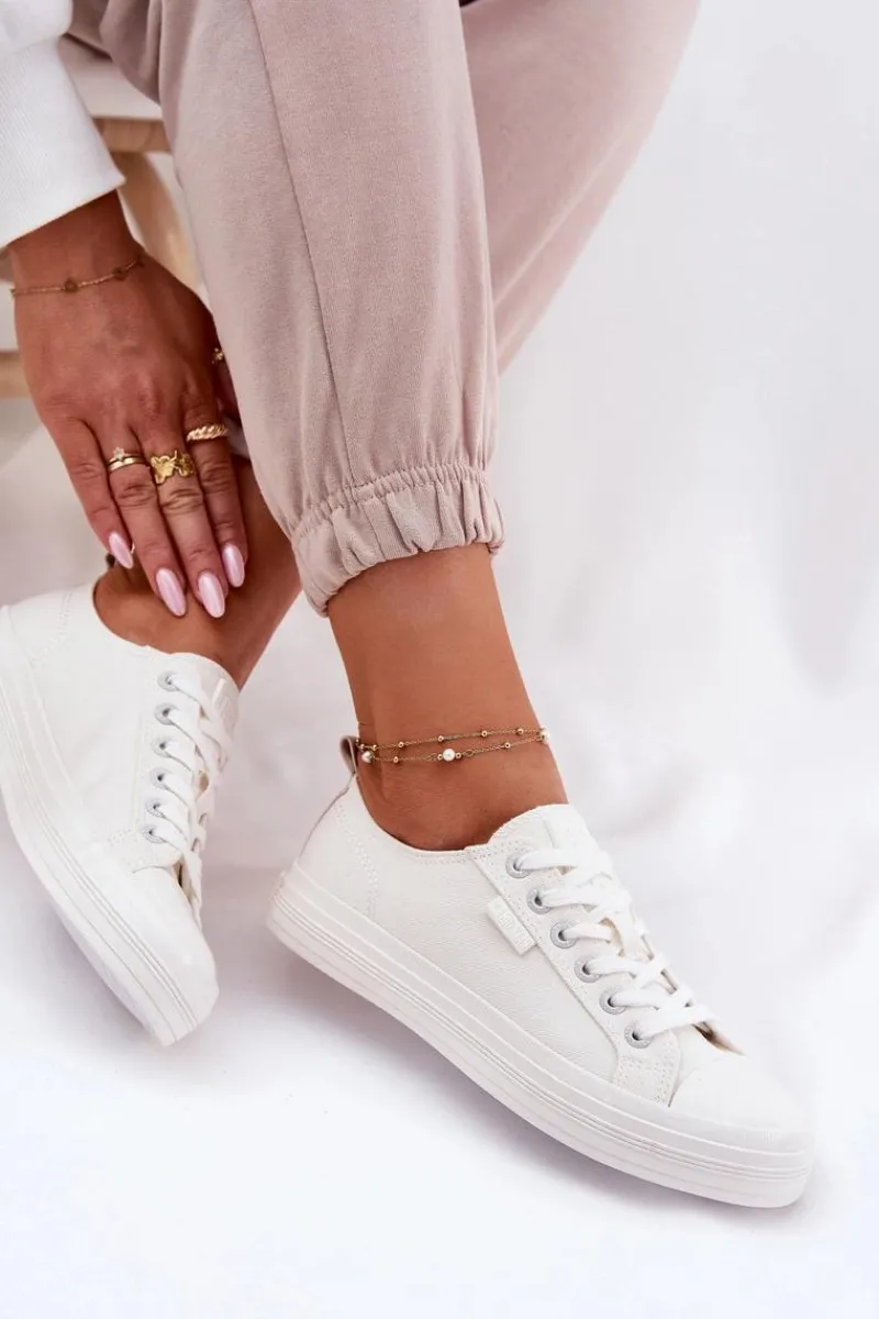 Best Trampki Damskie Big Star RR274730 Białe Damskie Trampki Damskie Big Star|Trampki Damskie Niskie