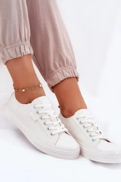 Best Trampki Damskie Big Star RR274730 Białe Damskie Trampki Damskie Big Star|Trampki Damskie Niskie