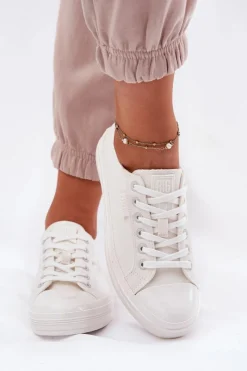 Best Trampki Damskie Big Star RR274730 Białe Damskie Trampki Damskie Big Star|Trampki Damskie Niskie