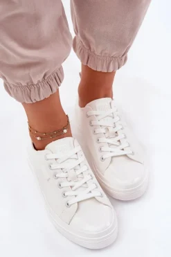 Best Trampki Damskie Big Star RR274730 Białe Damskie Trampki Damskie Big Star|Trampki Damskie Niskie